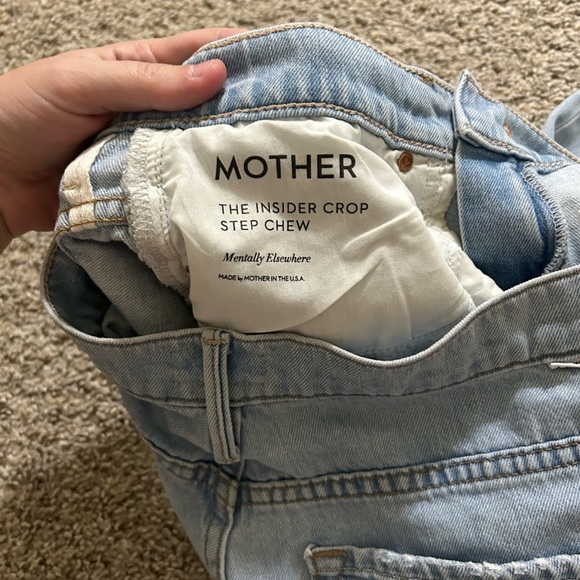 MOTHER The Insider Crop Step Chew in Mentally Elsewhere Size 28 Blue Cotton Mix - Picture 10 of 12